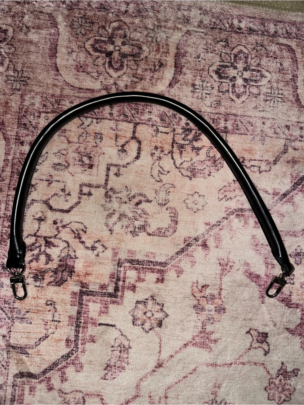 Faux Leather black shoulder Bag Strap for speedy soft Boston style bag